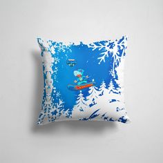 Подушка декоративная 45х45см Геймерам Brawl Stars Brawl Stars Snowboarding 365home