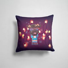 Подушка декоративная 45х45см Праздники Новый год Winter Лама 365home