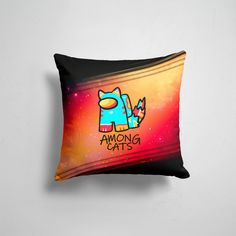 Подушка декоративная 45х45см Геймерам Among us AMONG US КОТИК 365home