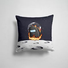 Подушка декоративная 45х45см Геймерам Among us Among Us fire 365home