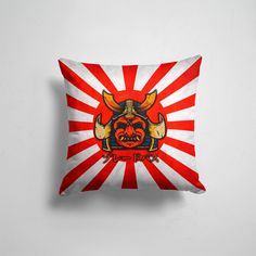 Подушка декоративная 45х45см Популярные иллюстрации Самурай Sun samurai 365home