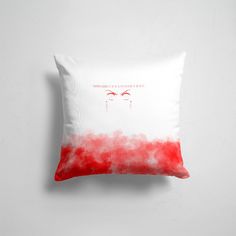 Подушка декоративная 45х45см Kamado Tanjiro красный дым 365home