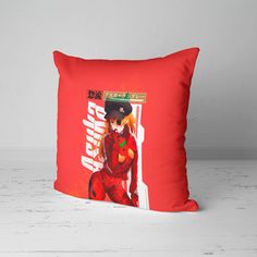 Подушка декоративная 45х45см Аниме Евангелион Asuka Eva hot 365home