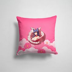 Подушка декоративная 45х45см Геймерам League Of Legends Кицунэ LOL 365home