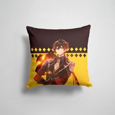 Подушка декоративная 45х45см Геймерам Genshin Impact Zhongli Genshin Impact 365home