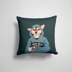 Подушка декоративная 45х45см Звери Лисы Furry fox 365home
