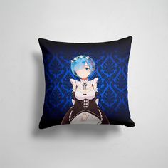 Подушка декоративная 45х45см Re Zero Жизнь с нуля в альтернативном мире Rem and amp Ram 365home