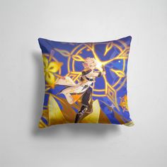 Подушка декоративная 45х45см Геймерам Genshin Impact Альбедо Genshin Impact 365home
