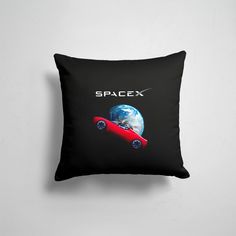 Подушка декоративная 45х45см Астрономия космос Space X Zero gravity car 365home
