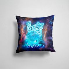 Подушка декоративная 45х45см Звери Крупные кошки Звездный тигр 365home
