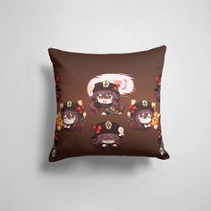 Подушка декоративная 45х45см Геймерам Genshin Impact Hu Tao Chibi Genshin 365home