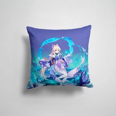 Подушка декоративная 45х45см Геймерам Genshin Impact Sangonomiya Kokomi Genshin 365home