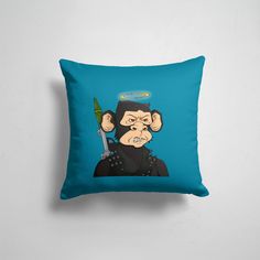 Подушка декоративная 45х45см Популярные Art Monkey 3D ФУТБОЛКА 365home