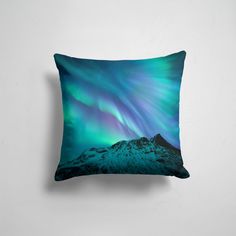 Подушка декоративная 45х45см Популярные Природа Северное сияние 365home
