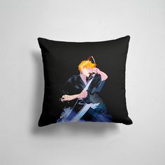 Подушка декоративная 45х45см Аниме Блич Блич Ичиго Курасаки в стойке Bleach 365home