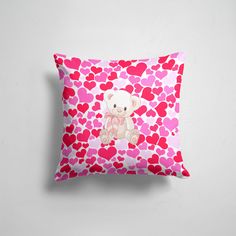 Подушка декоративная 45х45см Девушкам Мишки Белый Мишка 365home