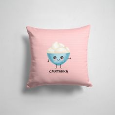Подушка декоративная 45х45см Парные для двоих Все принты Сметанка 365home