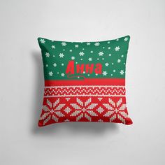 Подушка декоративная 45х45см Имена Анна Новогодняя 365home