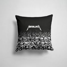 Подушка декоративная 45х45см Рок Metallica НА СПИНЕ 365home
