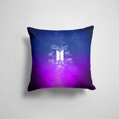 Подушка декоративная 45х45см K pop BTS АВТОГРАФЫ 365home