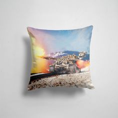 Подушка декоративная 45х45см Геймерам Танки ТАНК 365home