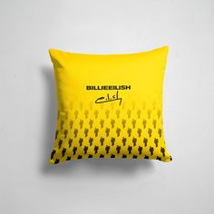 Подушка декоративная 45х45см Разная музыка Billie Eilish автограф 365home