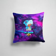 Подушка декоративная 45х45см Геймерам Brawl Stars LEON SHARK 365home