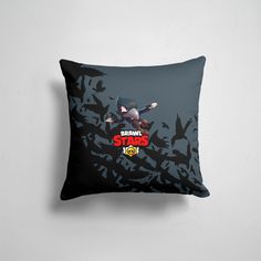 Подушка декоративная 45х45см Геймерам Brawl Stars CROW 365home
