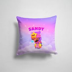 Подушка декоративная 45х45см Геймерам Brawl Stars SANDY 365home