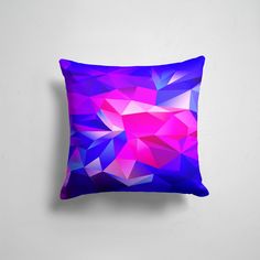 Подушка декоративная 45х45см Неоновые принты Разные NEON POLYGON 365home