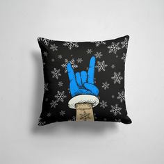 Подушка декоративная 45х45см Праздники Новый год Рок Снегурочка 365home