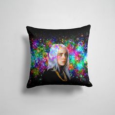 Подушка декоративная 45х45см Знаменитости Музыканты и исполнители Billie Eilish 365home