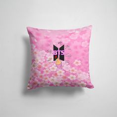 Подушка декоративная 45х45см K pop BTS автографы ТЕКСТУРА 365home
