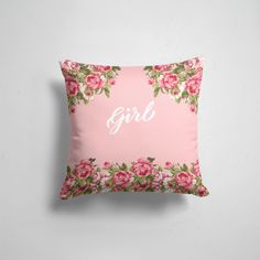 Подушка декоративная 45х45см Девушкам Цветочки и бабочки Girl 365home