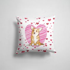 Подушка декоративная 45х45см Девушкам Милые создания Корги 365home