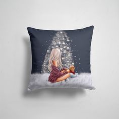 Подушка декоративная 45х45см Девушкам Милые создания Девушка 365home