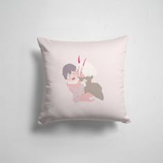 Подушка декоративная 45х45см Аниме Darling in the FranXX ZERO TWO AND HIRO CUTE 365home