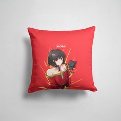 Подушка декоративная 45х45см Аниме Коносуба Megumin с кошечкой 365home