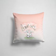 Подушка декоративная 45х45см Любовь Я люблю тебя 365home