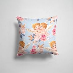 Подушка декоративная 45х45см Популярные купидоны в цветах 365home