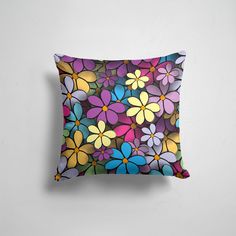 Подушка декоративная 45х45см Девушкам Цветочки и бабочки 365home