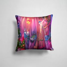 Подушка декоративная 45х45см Тренды Цветы Ярко розовый 365home