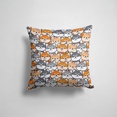 Подушка декоративная 45х45см Собаки Акита ину Сибу Веселые shiba inu 365home