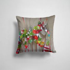 Подушка декоративная 45х45см Праздники Новый год Зимние ягоды 365home