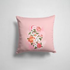 Подушка декоративная 45х45см Девушкам Цветочки и бабочки Pink Flower 365home
