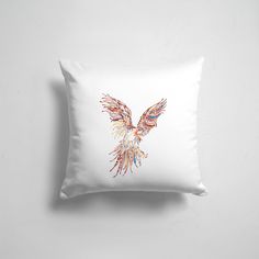 Подушка декоративная 45х45см Девушкам Красивые рисунки Птица 365home