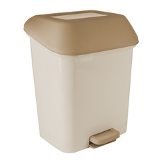 Контейнер Spin&Clean Step для мусора 15л кофейный (SV4061КФ)