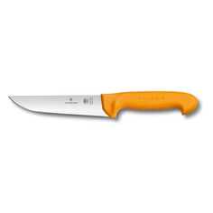 Нож кухонный Victorinox Swibo, разделочный, для мяса, 160мм, заточка прямая, стальной, жел
