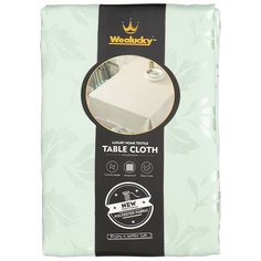 Скатерть 137х183 см, 100% полиэстер, Люкс Цветок, мятная, Y8-2734 Wealucky