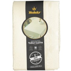 Скатерть 137х183 см, 100% полиэстер, Люкс, бежевая, Y8-2730 Wealucky